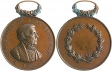 Großbritannien Victoria 1837-1901 Bronzemedaille 1879 (unsign.) Prämie zum 100. Geburtstag von Lord Brougham, brit. Politiker und u.a. Anwalt. Im Jahr...