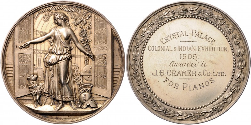 Großbritannien Edward VII. 1901-1910 Silbermedaille 1905 (graviert) (v. Pinches)...