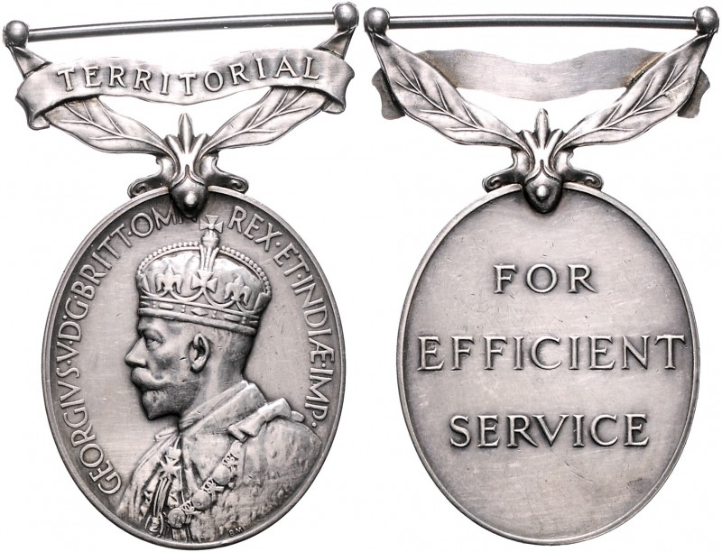 Großbritannien George V. 1910-1936 Silbermedaille o.J. (v. B.M.) Auszeichnung fü...