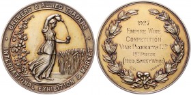 Großbritannien George V. 1910-1936 Goldmedaille 1927 (0,375) der Internationalen Ausstellung Brewers & Allied Traders, mit Herstellerpunze T&S und 9.3...