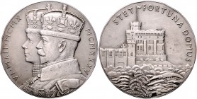 Großbritannien George V. 1910-1936 Silbermedaille 1935 (v. P.M.) auf sein 25-jährige Regierungsjubiläum 
Rf., 57,0mm 86,0g vz
