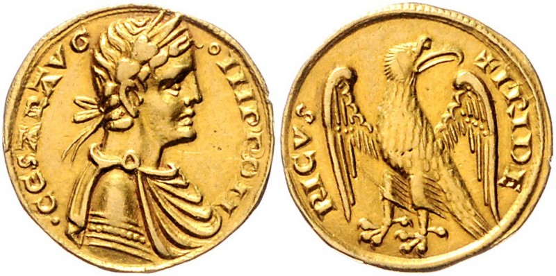 Italien - Sizilien Frederico II. 1197-1250 Augustalis o.J. Messina schönes Portr...
