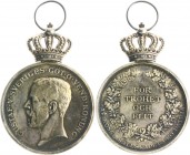 Schweden Gustav V. 1907-1950 Silbermedaille o.J. (v. A.L. = Adolf Lindberg) Prämie für Treue und Fleiss, i.Rd: SILVER 1943 Herman Safström 
mit Krone...