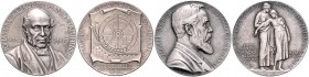 Schweden Gustav V. 1907-1950 Lot o.J. von 6 Silbermedaillen auf herausragende schwedische Wissenschaftler (v. Erik Lindberg): John Berg, i.Rd: SILVER ...