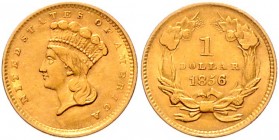 USA 1 Dollar 1856 Indian Princess Head Friedb. 94. 
 ss