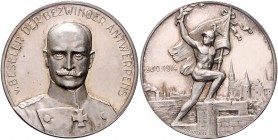 Die Mittelmächte - Personen - Beseler, Hans Hartwig von Silbermedaille 1914 (v. Küchler/Grünthal) Bezwinger Antwerpens, i.Rd: SILBER 990 Zetzm. 4035. ...