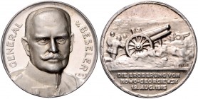 Die Mittelmächte - Personen - Beseler, Hans Hartwig von Silbermedaille 1915 (v. Eue/Ball) auf die Eroberung von Nowogeorgiewsk am 19. August 1915, i.R...