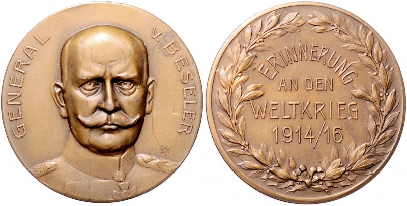 Die Mittelmächte - Personen - Beseler, Hans Hartwig von Bronzemedaille 1916 (v. ...