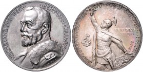Die Mittelmächte - Personen - Bethmann Hollweg, Theobald von Silbermedaille 1916 (v. König/Lauer) auf seine Reichstagsrede am 5. Juni, i.Rd: SILBER 99...