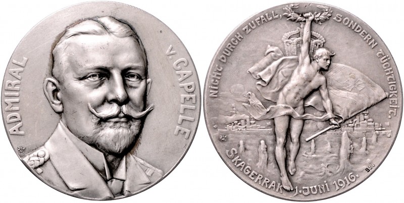 Die Mittelmächte - Personen - Capelle, Eduard von Silbermedaille 1916 (v. B.H. M...