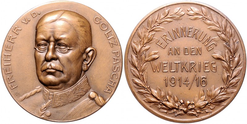 Die Mittelmächte - Personen - Goltz, Colmar von der Bronzemedaille 1916 (v. B.H....