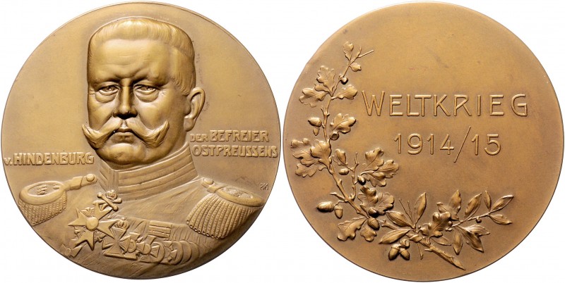 Die Mittelmächte - Personen - Hindenburg, Paul von Bronzemedaille 1915 (v. B.H. ...