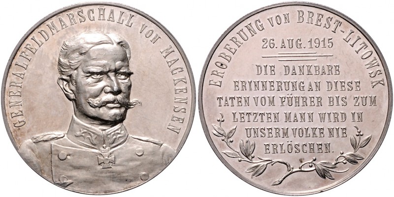 Die Mittelmächte - Personen - Mackensen, August von Silbermedaille 1915 (unsign....