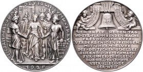 Medaillen von Karl Goetz Silbermedaille 1925 auf die 1000-Jahrfeier des Rheinlandes, i.Rd: BAYER. HAUPTMÜNZAMT FEINSILBER Kien. 324. Slg. Bö. 5818. 
...