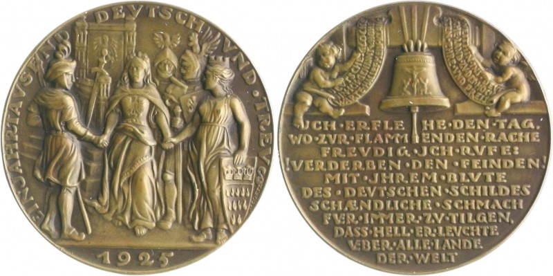 Medaillen von Karl Goetz Bronzemedaille 1925 auf die 1000-Jahrfeier des Rheinlan...