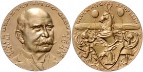 Medaillen von Karl Goetz Bronzemedaille 1928 auf die Taufe des 'LZ 127' und den 90. Geburtstag von Graf Zeppelin, i.Rd: BAYER. HAUPTMÜNZAMT Kien. 408....