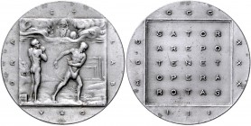 Medaillen von Karl Goetz Zinkmedaille o.J. 'Ora et labora', i.Rd: BAYER. HAUPTMÜNZAMT Kien. 486. Slg. Bö. 6339 vgl. 
kl. Flecken 36,4mm 19,4g ss