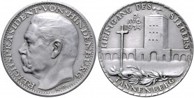 Medaillen von Karl Goetz Zinkmedaille 1934 auf den Tod des Reichspräsidenten von Hindenburg, i.Rd: BAYER. HAUPTMÜNZAMT Kien. 499. Slg. Bö. 6378. 
36,...