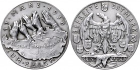 Medaillen von Karl Goetz Zinkmedaille 1938 'Befreite Ostmark', i.Rd: BAYER. HAUPTMÜNZAMT Kien. 545. Slg. Bö. 6511. 
36,0mm 19,1g vz