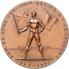 - Jugendstil Eins. Bronzemedaille 1927 (v. Grienauer) auf das 60-jährige Jubiläum des Wiener Regatta-Vereins Donauhorst 
49,9mm 51,5g vz
