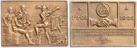 - Kunstgüsse und - Prägungen Bronzegussplakette 1928 (v. Aug. Vogel) Dem Deutschen Photo- u. Kinohändlerbund zum 25-jährigen Jubiläum, überreicht von ...