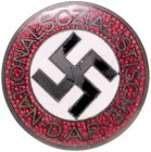 - Militaria, Orden und Ehrenzeichen Abzeichen o.J. Mitgliedsabzeichen der NSDAP, Hersteller: RZM M1/77, teilemailliert, an Nadel 
 ss-vz