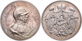 - Personen - Bismarck, Otto von 1815-1898 Silbermedaille 1915 (v. Lauer) auf seinen 100. Geburtstag, i.Rd: SILBER 990 Slg. Bö. 5643. Buchholz/Fried -....