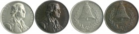 - Personen - Schiller, Friedrich 1759-1805 Lot o.J. von 2 Stücken: Bronze- und Zinnmedaille o.J. (v. Allen & Moore) auf seinen 100. Geburtstag Brett. ...