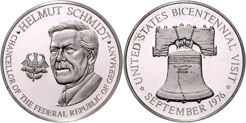 - Personen - Schmidt, Helmut 1918-2015 Silbermedaille 1976 auf seinen Besuch in ...
