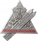- Sport Zinkplakette 1939 der NSKK Wintersportkämpfe für den 3. Sieger in der Alpinen Kombination, Rs: Hersteller Klotz u. Kienast, München 
72,3x65,...