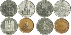 - Allgemeine Medaillen Lot von 4 Stücken (v. Neuss): Bronzemedaille 1820 Preis der Kunstschule in Augsburg (33,2mm 15,7g), Zinnmedaille o.J. (1869) a....