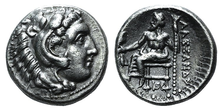 Kings of Macedon, Alexander III ‘the Great’ (336-323 BC). AR Drachm (15mm, 4.26g...