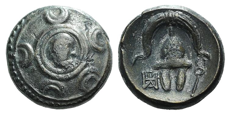 Kings of Macedon. Anonymous, after 311 BC. Æ (16mm, 5.24g, 11h). Macedonian shie...