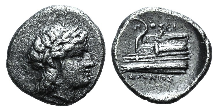 Bithynia, Kios, c. 350-300 BC. AR Hemidrachm (13mm, 2.45g, 1h). Poseidonios, mag...