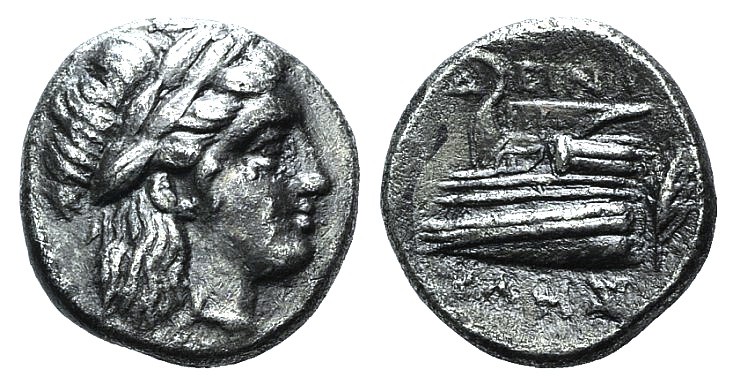 Bithynia, Kios, c. 350-300 BC. AR Hemidrachm (12mm, 2.35g, 12h). Deinokles, magi...