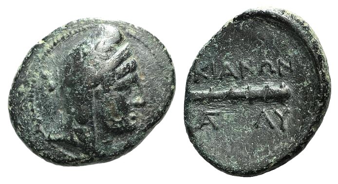 Bithynia, Kios, c. 3rd century BC. Æ (20mm, 5.35g, 9h). Head of Mithras r., wear...