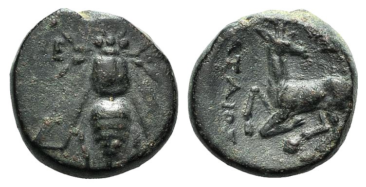 Ionia, Ephesos, c. 390-320/00 BC. Æ (14mm, 3.51g, 12h). […]ataios, magistrate. B...