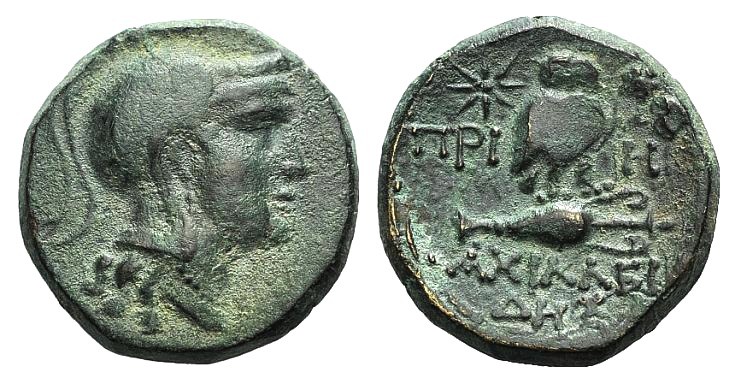 Ionia, Priene, c. 150-125 BC. Æ (20mm, 7.71g, 12h). Achilleides, magistrate. Hel...