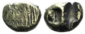Ionia, Uncertain, c. 650-600 BC. EL Hekte – Sixth Stater (9.5mm, 1.64g). Lydo-Milesian standard. Flattened striated surface. R/ Two incuse squares. We...