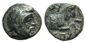 Ionia, Achaemenid Period. Spithridates, Satrap of Sparda (Lydia and Ionia, c. 334 BC). Æ (10mm, 1.25g, 11h). Head of satrap r., wearing Persian headdr...