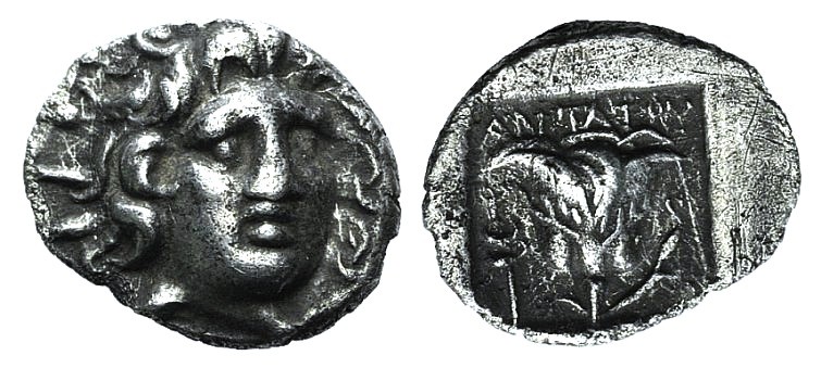 Islands of Caria, Rhodos. Rhodes, c. 170-150 BC. AR Hemidrachm (11mm, 1.20g, 12h...