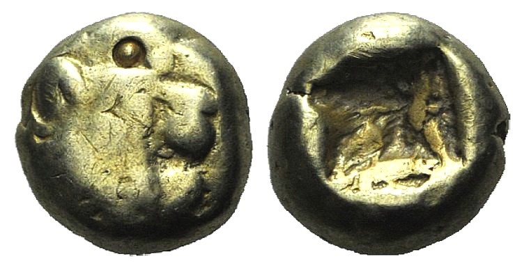 Kings of Lydia, temp. Alyattes – Kroisos, c. 620/10-550/39 BC. EL Hemihekte – Tw...