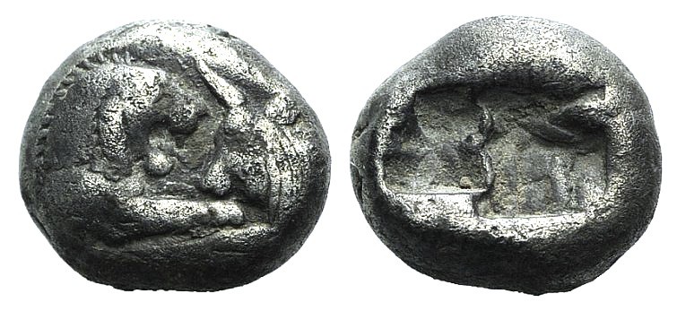 Kings of Lydia, Kroisos (c. 564/53-550/39 BC). AR Third Stater (11mm, 3.50g). Sa...