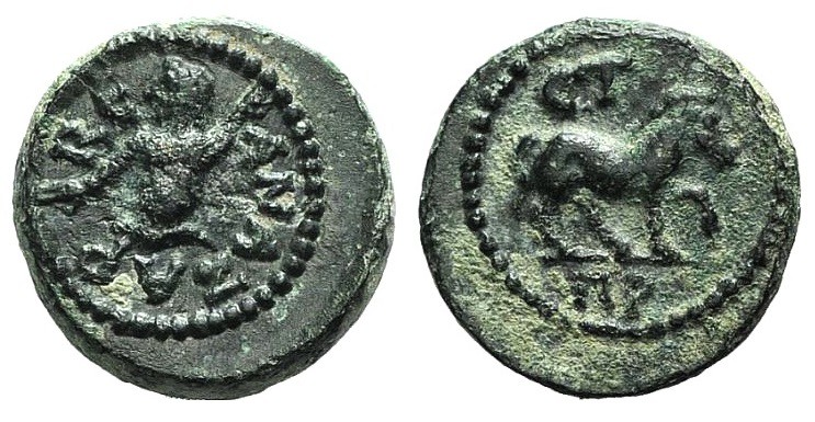 Cicilia, Anazarbus, c. 1st-2nd century AD. Æ (14mm, 2.38g, 1h). Dated year 180 (...