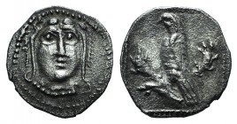 Cilicia, Uncertain. 4th century BC. AR Obol (9mm, 0.51g, 12h). Head of Herakles facing, wearing lion skin. R/ Eagle standing l. on head of stag; all i...