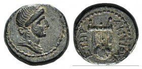 Seleucis and Pieria, Antioch. Civic issue. Æ Dichalkon (17mm, 5.59g, 12h), year 108 (59/60). Laureate and draped bust of Apollo l. R/ Lyre. McAlee 107...