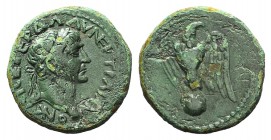 Trajan (98-117). Bithynia, Koinon. Æ (23mm, 6.52g, 6h). Laureate head r. R/ Eagle standing facing on globe, wings opend and head r. SNG von Aulock 282...