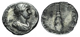 Trajan (98-117). Cappadocia, Caesarea. AR Drachm (20mm, 7.42g, 12h), c. 114-6. Laureate, draped, cuirassed bust r. R/ Club. RPC III 3036. Toned, Good ...