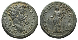 Septimius Severus (193-211). Pisidia, Antioch. Æ (23mm, 6.46g, 12h). Laureate head r. R/ Tyche standing l., holding branch and cornucopia. Cf. SNG BnF...