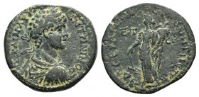 Caracalla (198-217). Pontus, Amasia. Æ (30mm, 15.28g, 6h). Dated CY 208 (208-9). Laureate, draped, and cuirassed bust r. R/ Tyche standing l., holding...